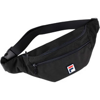 Fila Bissau Coated Canvas Double Zipper Waist Bag Fbu0010-80009 Czarna Saszetka Pojemność: 8 L Fila