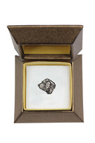 Fila Brasileiro, Mastif brazylijski - broszka z psem w pudełku prezentowym, elegancki pin, wpinka do klapy marynarki marki Art-Dog