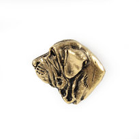 Fila Brasileiro, Mastif brazylijski - pozłacana broszka typu pin, elegancka ozdoba z psem, wyjątkowy pins marki Art-Dog