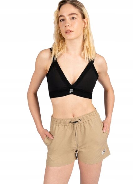 Fila Czarny Miękki Biustonosz Z Gładkimi Miseczkami S I1B