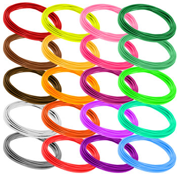 Filament Do Długopisu 3D Mix 20 Kolorów - 100M - Heckermann