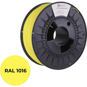 Filament do drukarki 3D C-TECH PREMIUM LINE, PETG, RAL1016, 1,75mm, 1kg, Sulfur yellow - C-TECH