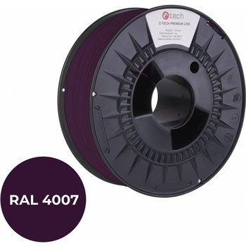 Filament do drukarki 3D C-TECH PREMIUM LINE, PLA, RAL4007, 1,75mm, 1kg, Purple violet - C-TECH