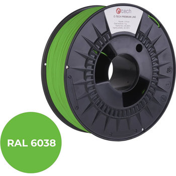 Filament do drukarki 3D C-TECH PREMIUM LINE, PLA, RAL6038, 1,75mm, 1kg, Luminous green - C-TECH