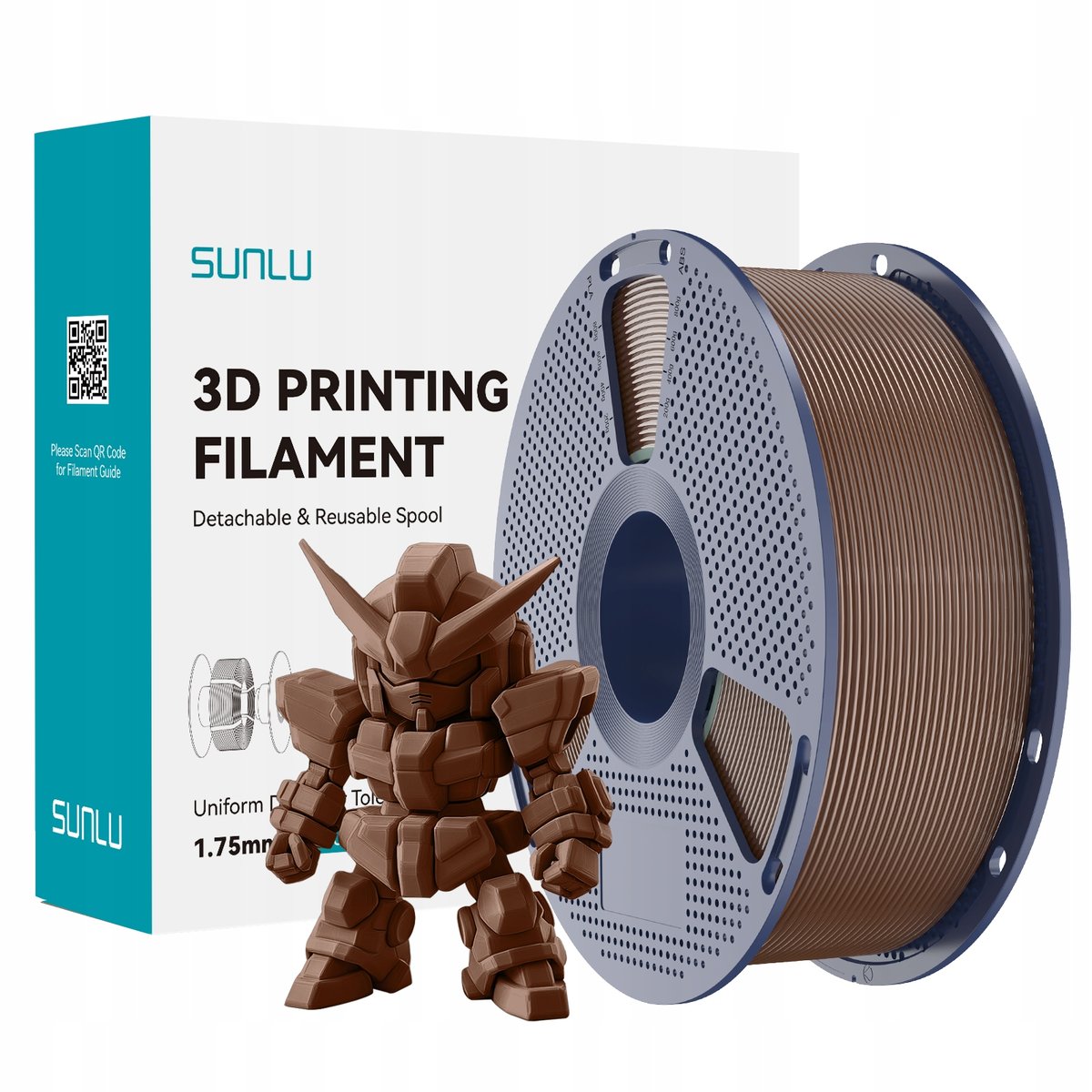 FILAMENT SUNLU PLA+ 2.0 KAWOWY COFFEE BROWN 1KG - Inna marka | Sklep ...
