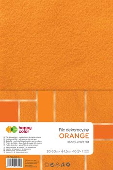 Filc Dekoracyjny 20X30 Cm 10 Ark. Pomarańczowy Happy Color - Happy Color