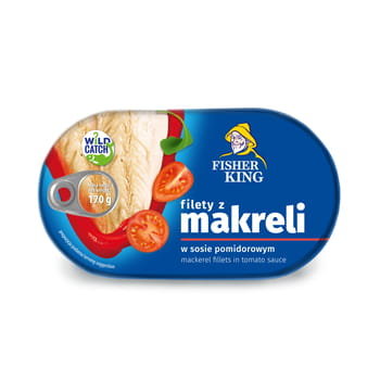 Filety Z Makreli W Sosie Pomidorowym 170G Fisherking - M&C