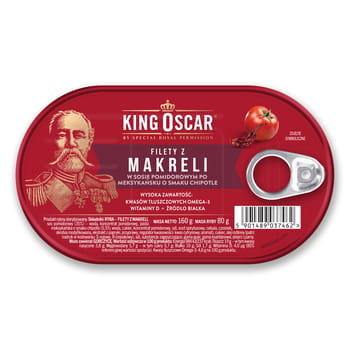 Filety Z Makreli W Sosie Pomidorowym Po Meksykańsku O Smaku Chipotle 160G King Oscar - M&C