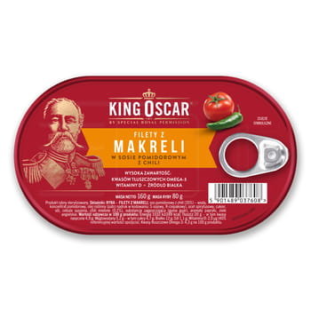Filety Z Makreli W Sosie Pomidorowym Z Chili 160G King Oscar - M&C