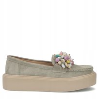 Filippo Skórzane Zamszowe Półbuty Mokasyny Khaki DP6765-26-KH r.37 Inna marka
