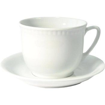 Filiżanka do kawy i herbaty porcelanowa ze spodkiem Lubiana Wiedeń 350 ml - lubiana