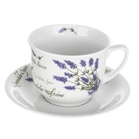 Filiżanka do kawy porcelanowa ze spodkiem Lubiana Wiedeń Lawenda 350 ml lubiana