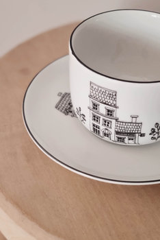 Filiżanka „idziemy do miasta” - polska porcelana ręcznie zdobiona - O.LALA designs