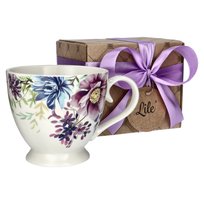 Filiżanka porcelanowa w kwiaty duża opakowanie prezentowe Lile Colibri LI-051G Lile