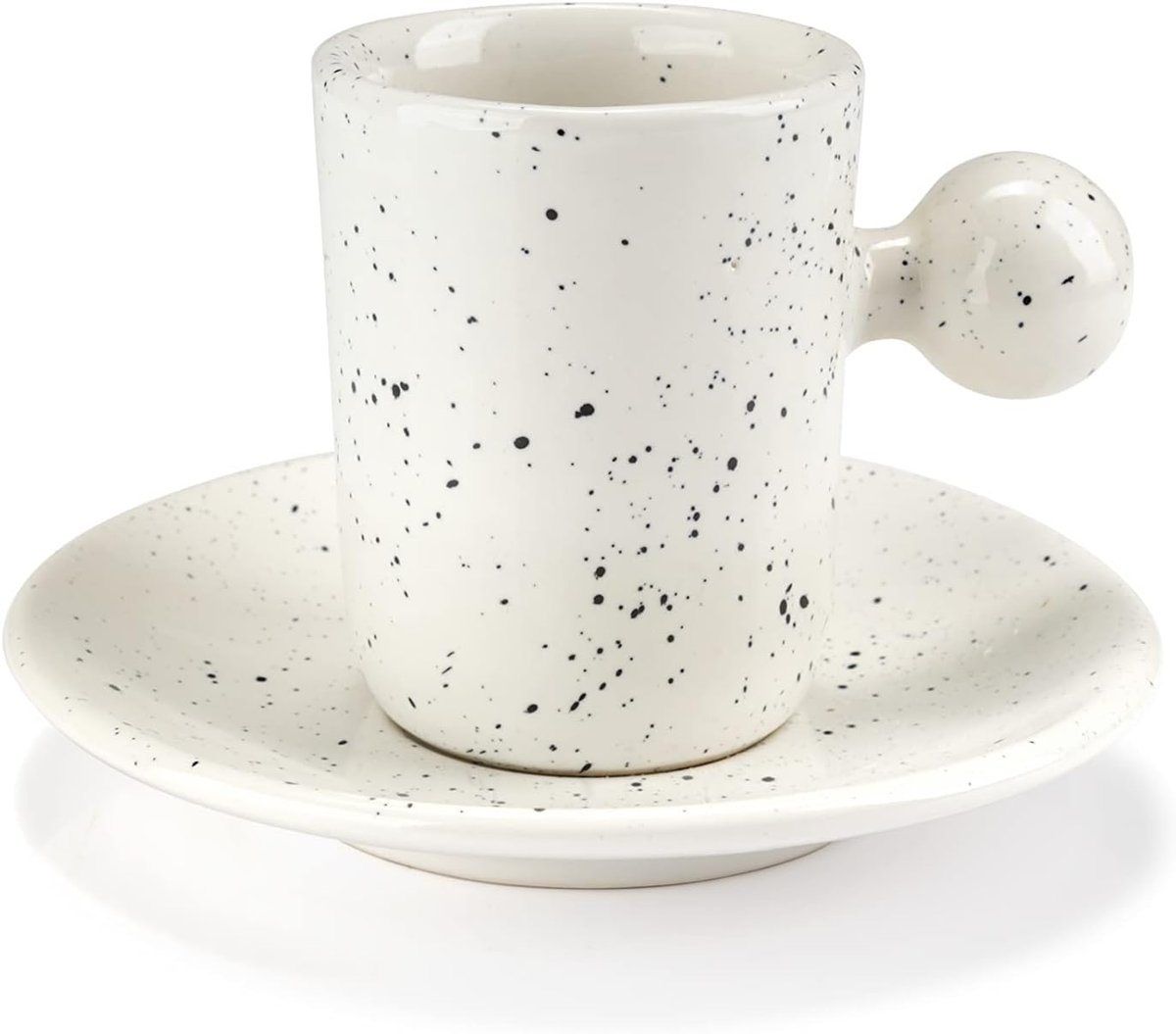Filiżanka Z Talerzykiem Z Kamionki Burtan Home Czarno Biała Idealny Do ...