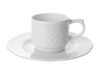 Filiżanka ze spodkiem 0,1 L / 13,5 cm (sztaplowana) Lubiana - Afrodyta (nr 2670, 2672)