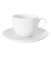 Filiżanka Ze Spodkiem Elegancka Biała Porcelana 200 Ml Felicia DUKA DUKA