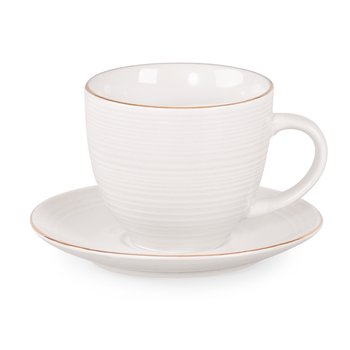 Filiżanka ze spodkiem porcelana ELLIE 230ml HOMLA - Homla