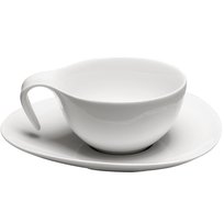Filiżanka Ze Spodkiem Porcelanowa 150 Ml Biała Do Kawy Time DUKA DUKA