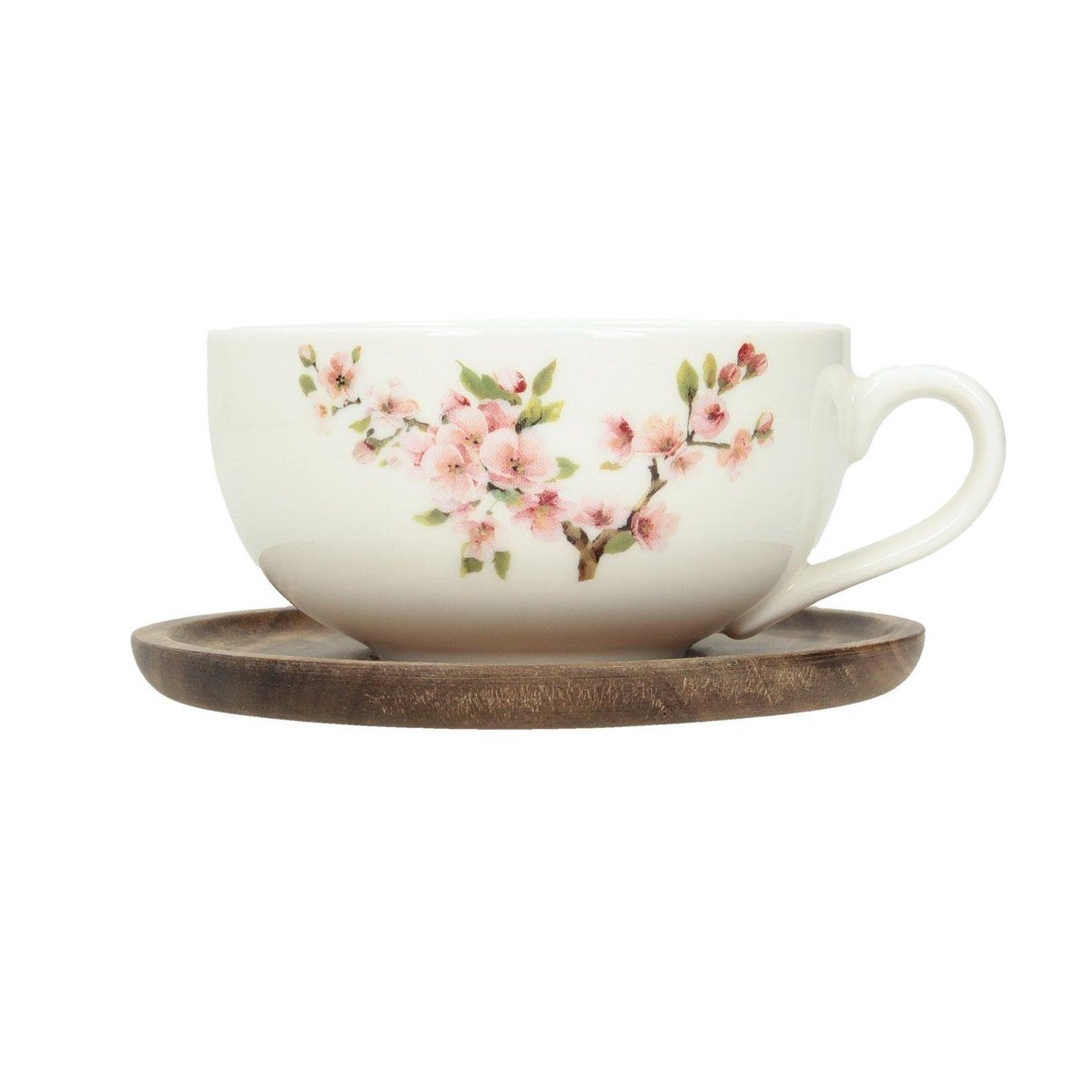 Filiżanka ze spodkiem Sakura, 13,5x13,5x8 cm, 250 ml