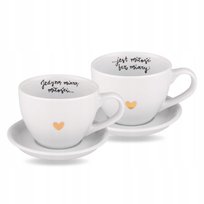 Filiżanki 500 ml porcelanowe ze spodkami – romantyczny zestaw na prezent