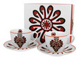 Filiżanki do kawy i herbaty porcelanowe ze spodkami DUO PARZENICA 280 ml 2 szt - Duo
