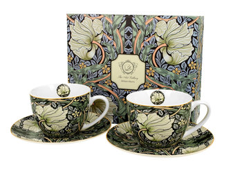 Filiżanki do  kawy i herbaty porcelanowe ze spodkami DUO Pimpernel William Morris 280 ml 2 szt - Duo