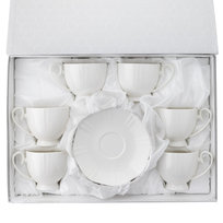 Filiżanki Florina Gamma 330 ml 6 szt. ze spodkami porcelana komplet
