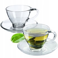 filiżanki Ze Spodkiem Do Kawy Herbaty 200ml 2szt.