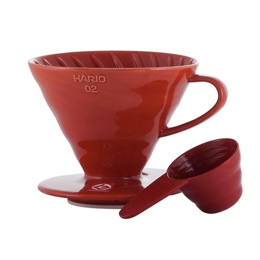 Filtr ceramiczny HARIO Drip V60-02, 500 ml, czerwony-Zdjęcie-0