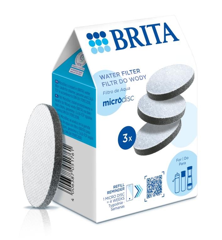 Filtr do wody Brita MicroDisc do butelek/karafek, 3 szt.