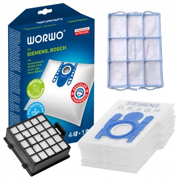 FILTR HEPA / FILTR SILNIKA + 12x WORKI DO BOSCH GL-30 - Worwo