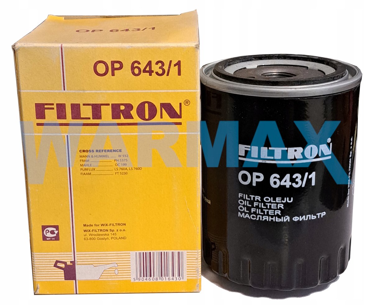 Filtron Filtr oleju Filtron OP 643/1