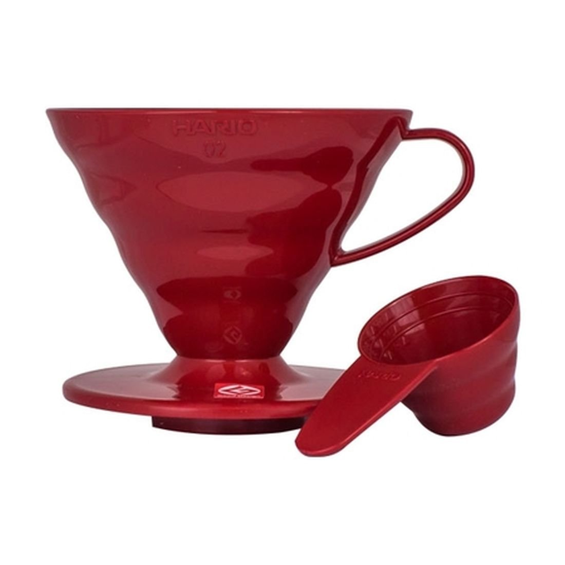 Filtr plastikowy HARIO Drip V60-02, 500 ml, czerwony