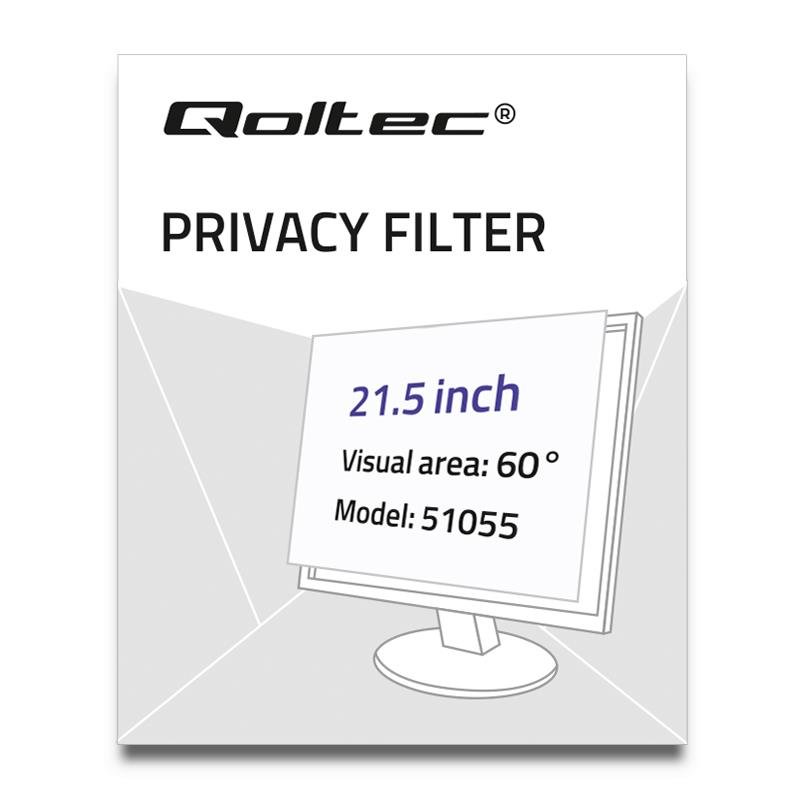 Filtr prywatyzujący RODO QOLTEC 51055, 21.5', 16:9