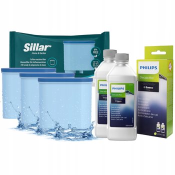Filtr Sillar x3 + Odkamieniacz do Philips LatteGo Go Latte Go - Sillar
