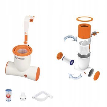 Filtrująca Pompa basenowa ze Skimmerem Skimatic FlowClear 3974l/h BESTWAY + - inna (Inny)