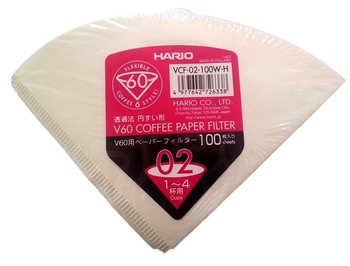 Filtry do kawy papierowe do dripa HARIO V60 VCF-02-100W-H, 100 szt. - Hario