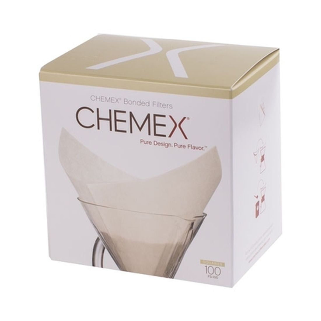 Filtry papierowe, kwadratowe CHEMEX, 100 szt.