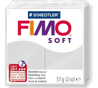 Фото - Творчість і рукоділля Fimo ,  masa plastyczna soft, jasno szara, 57 g 