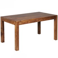 FineBuy Stół do Jadalni 160 cm Lite Drewno Sheesham Prostokątny stół do jadalni do 6-8 osób, stół kuchenny z prawdziwego drewna w stylu rustykalnym, ręcznie wykonany unikat, masywne nogi