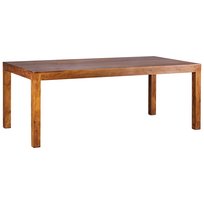 FineBuy Stół do Jadalni 200 cm Lite Drewno Sheesham Prostokątny stół do jadalni do 6-8 osób, stół kuchenny z prawdziwego drewna w stylu rustykalnym, ręcznie wykonany unikat, masywne nogi