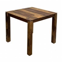 FineBuy Stół do Jadalni 80x80x75 cm Lite Drewno Kwadratowy, Stół Kuchenny mały stół do jadalni z masywnym blatem, stół obiadowy z prawdziwego drewna, ręcznie wykonany unikat