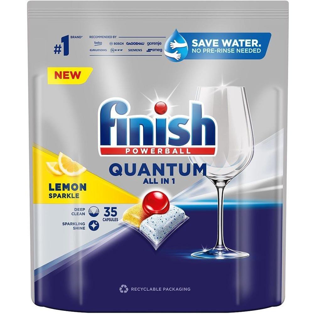 Finish Quantum All In 1 Lemon Kapsułki Do Zmywarki 35 Sztuk - FINISH ...