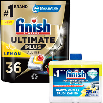Finish Ultimate Plus 36 Lemon Kapsułki + Czyścik - Finish
