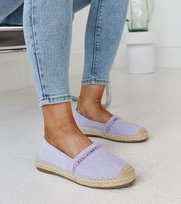 Fioletowe espadryle z cyrkoniami Abia-37 Inna marka
