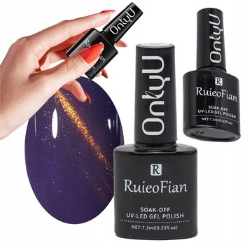 Fioletowo Zloty Hybrydowy Lakier Do Paznokci Z Polyskiem Lakier Uv/L155, 7,3 Ml - OnlyU