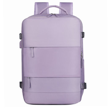 Fioletowy plecak podróżny, duża pojemność, przetestowany w samolocie, odpowiedni do pracy i podróży, uniwersalny plecak komputerowy, wielofunkcyjny pl - Inna marka