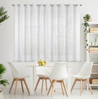 Firana EUROFIRANY biała 400x150 woal przelotki  LUCY