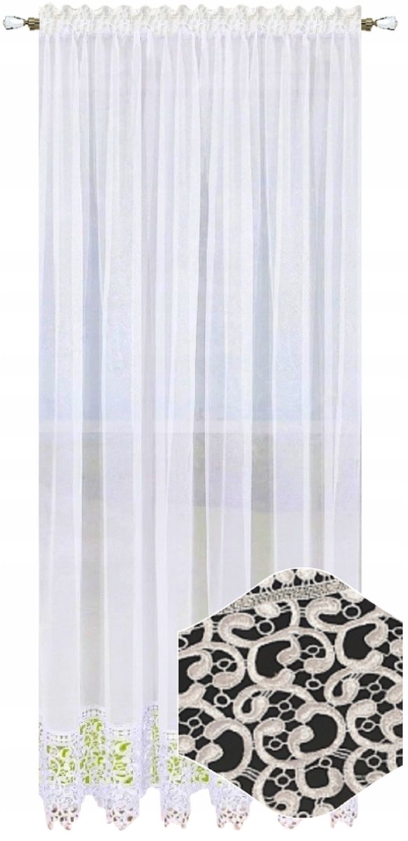 Ready Made Voile Net 400/250 Cm Firany Pencil Pleat